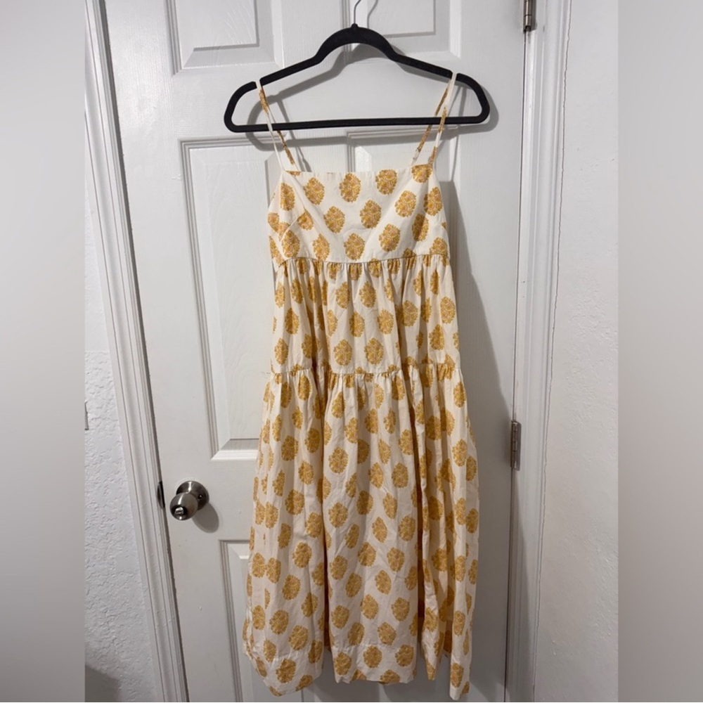 JCrew Floral Yellow and White Sundress